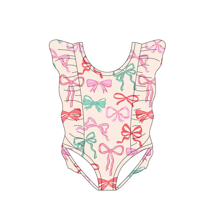 11.14 MOQ:5pcs S0619 pre-order baby girl clothes bows girl summer swimsuit beach wear