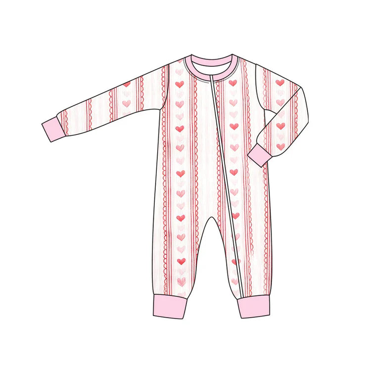 11.21 MOQ:5pcs LR2924 pre-order baby girl clothes love toddler girl Valentine winter romper