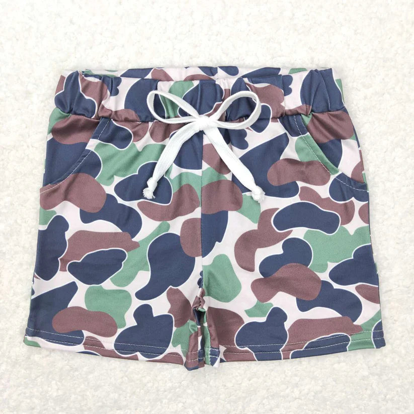 4.18  SS0141 Brown and green camouflage beige shorts