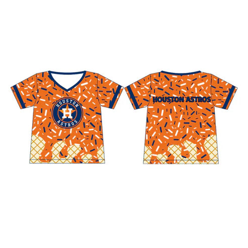 6.9 Custom Moq 3 Baby Boys Houston Astros Team drips Tee Shirts Tops