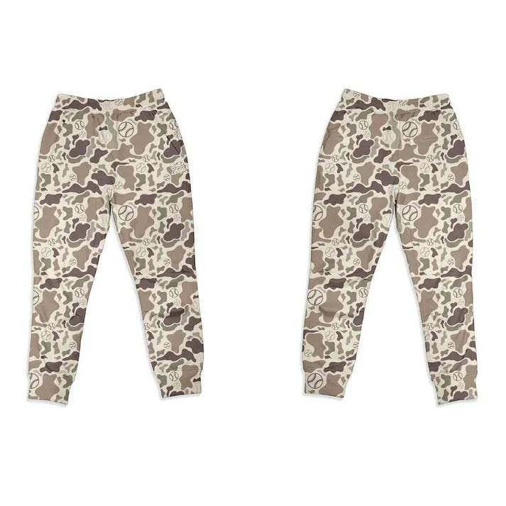 9.26 P0875 Baby Boys Khaki Camo Baseballs Team Pockets Leggings Pants Preorder