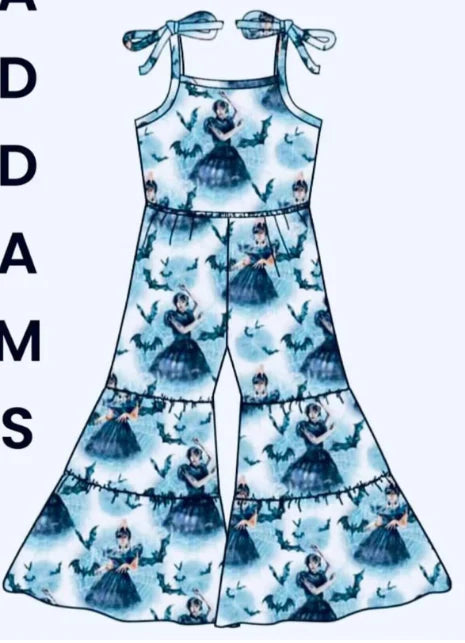 5.14 Blue bat sling jumpsuit for girls