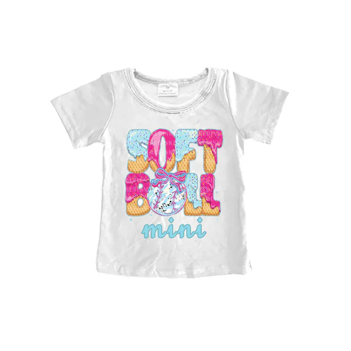 4.26 Preorder moq 3 Baby Girls Short Sleeves Mini Soft Balls Tee Shirts Top