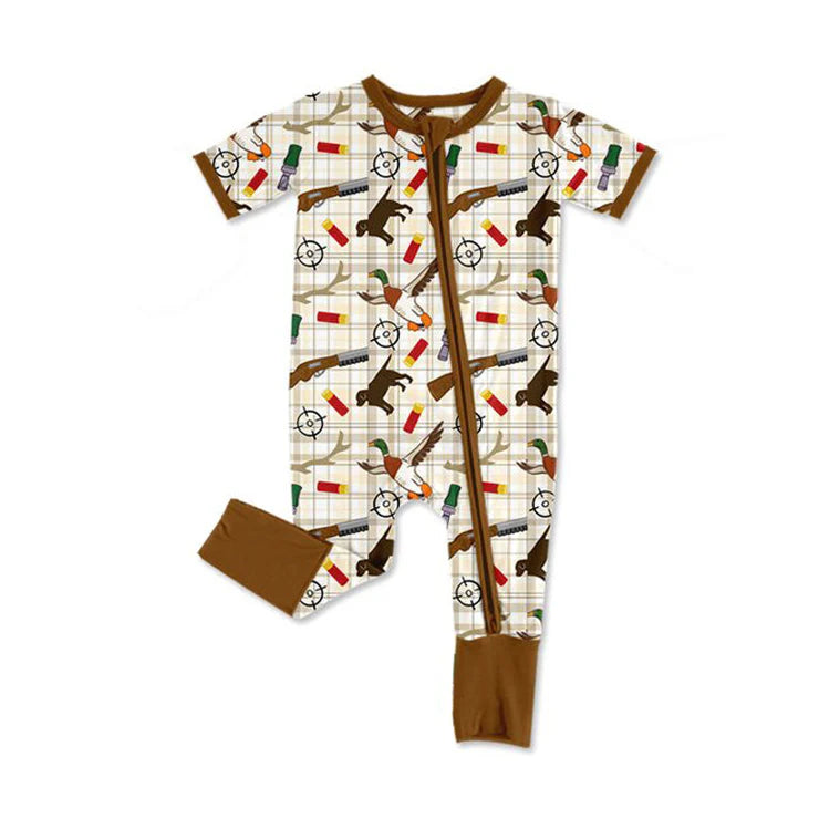 11.8 MOQ:5pcs SR3497 pre-order baby boy clothes hunting toddler boy summer romper