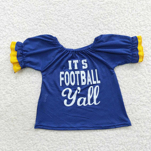 6.26 Sibling Baby Girls Team Sports Football Jersey Shirts Tops