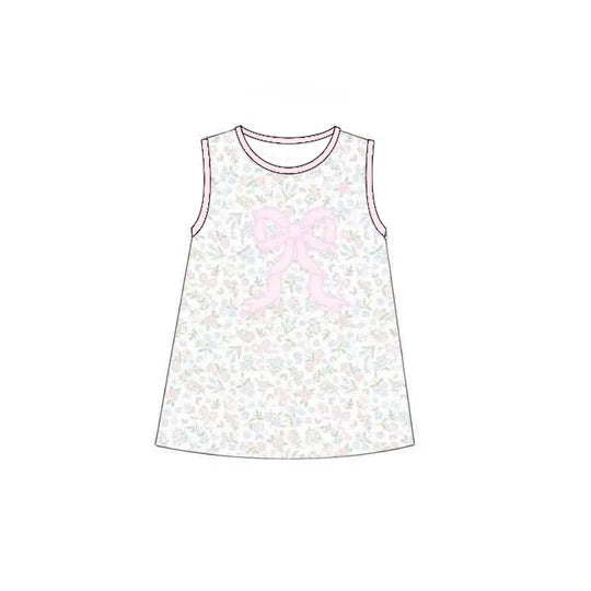 12.23 MOQ:5pcs GSD3361 pre-order toddler girl clothes bows girl summer dress