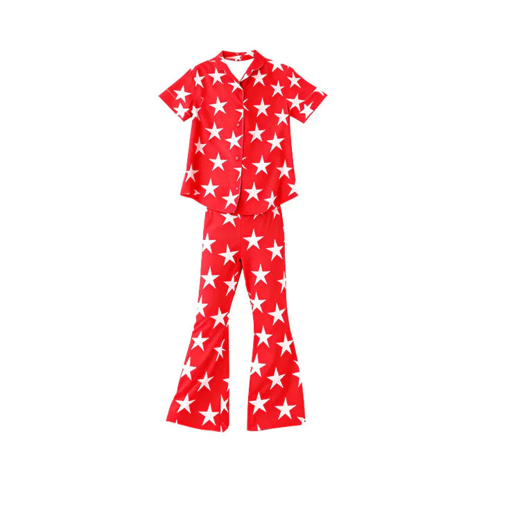 11.19 MOQ:5pcs GSPO2200 pre-order toddler girl clothes star girl bell bottom pant set