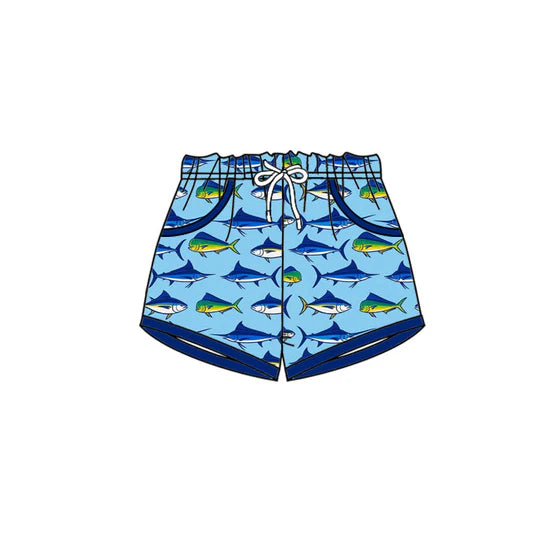 12.29 MOQ:5pcs SS0785 pre-order baby boy clothes shark print boy summer shorts