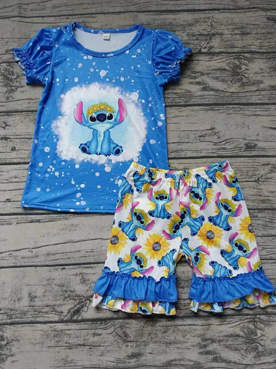 12.18 Custom order MOQ 3pcs each design baby girl clothes girl summer shorts set 1
