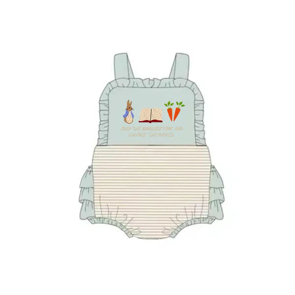 L-3.4 SR2728 Baby Infant Girls Easter Rabbits Bubbles Rompers preorder