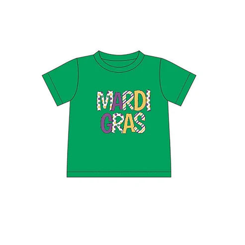 6.3 BT0995 Baby Boys Mardi Gras Green Tee Shirts Tops preorder