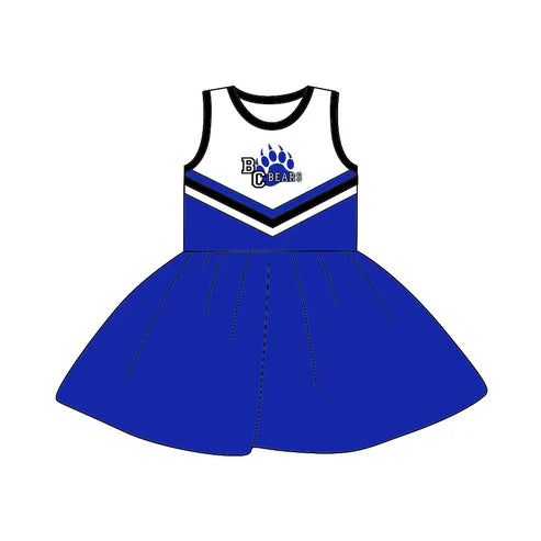 6.25 Custom Moq 3 Baby Girls Team Bears Knee Length Dresses