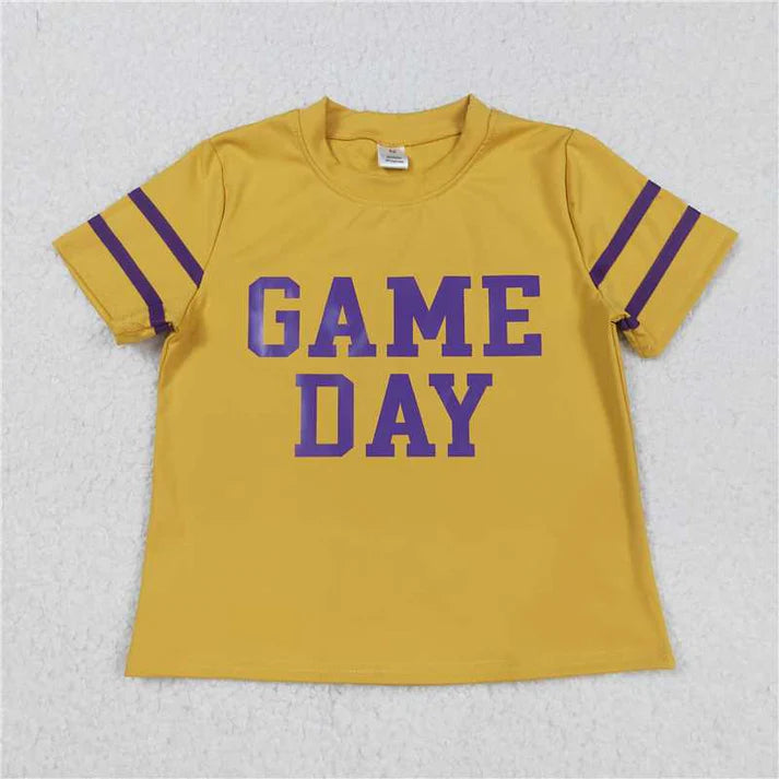 9.4 Sibling Baby Girls Game Day Yoga Active Team Tee Shirts Tops