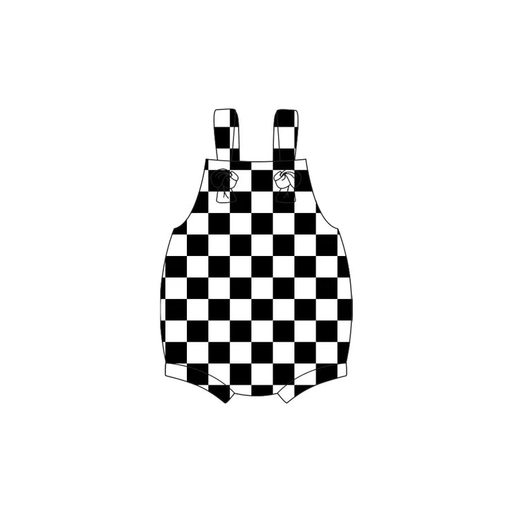 11.28 MOQ:5pcs SR3640 pre-order baby boy clothes black gingham boy summer bubble
