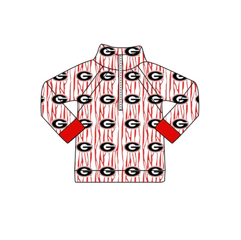 11.4 Baby Boys Red G Team Pullover Jackets Tops