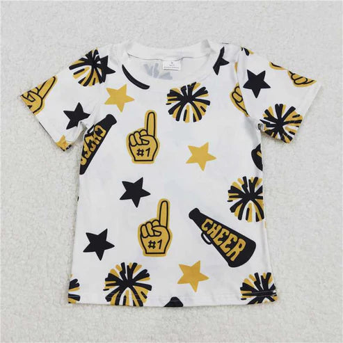 6.26 Sibling 6 Colors Baby Girls Cheer Team Tee Shirts Top