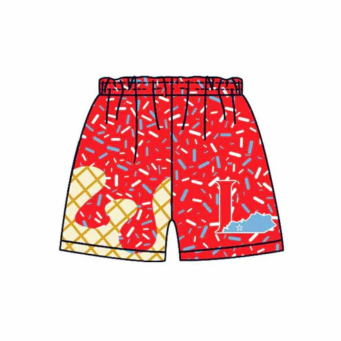 7.2 Custom Moq 3 Baby Boys Drip Red L Sprinkles Team Shorts Bottoms