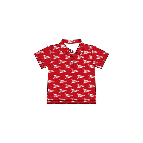 9.4 Custom Moq 5 Baby Boys Go Fight With Red Cheer Team Pullovers Shirts Tops