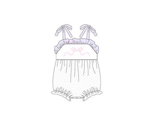 SR2881 Baby Infant Girls Pink Coquette Straps Rompers preorder