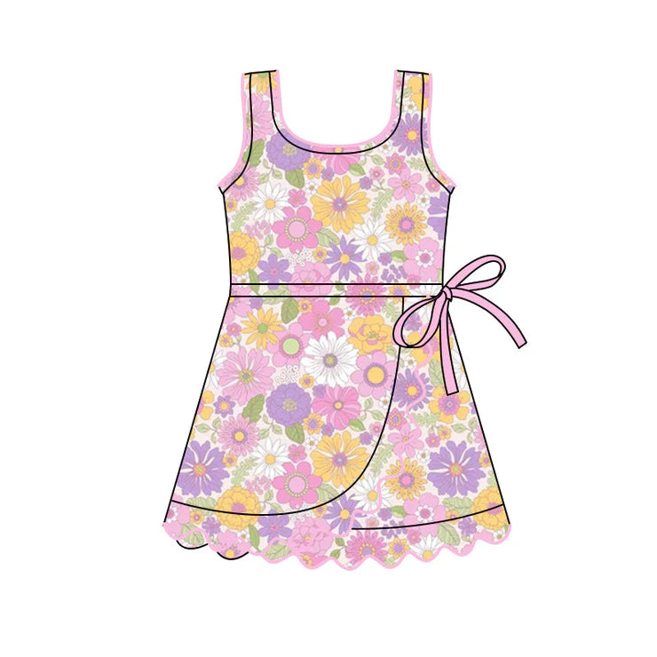11.15 MOQ:5pcs GSD3095 pre-order toddler clothes flower girl yoga summer dress