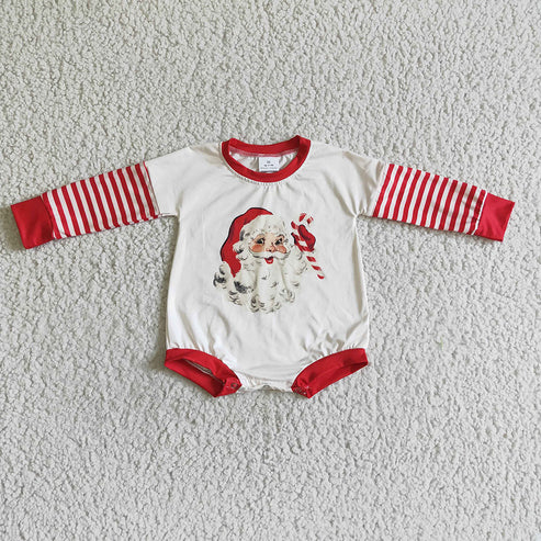 5.21 Sibling Baby Kids Christmas Santa Long Sleeves Rompers
