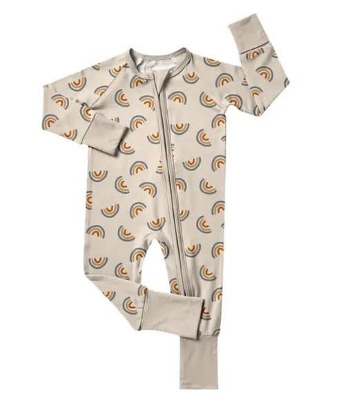 12.4 MOQ:5pcs LR2939 pre-order baby boy clothes Rainbow toddler boy winter romper