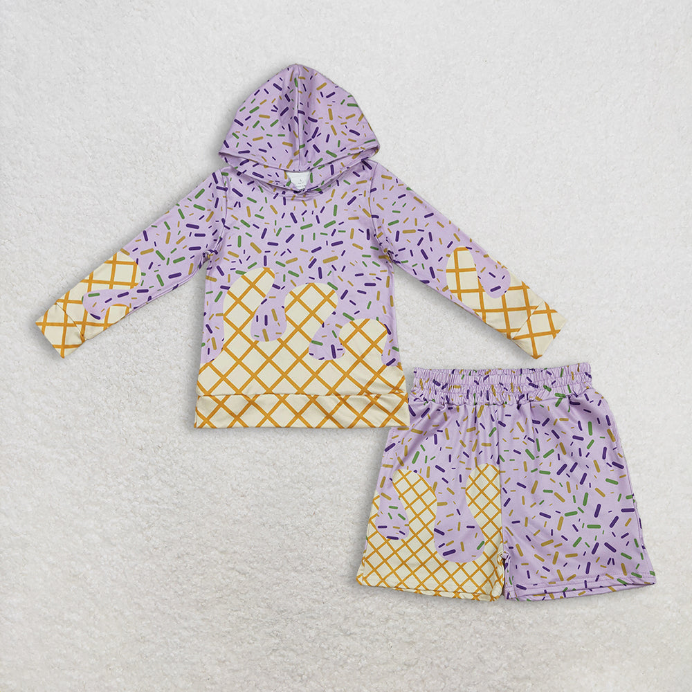 RTS NO MOQ(In Stock) BT1373+SS0653 baby boys clothes ice cream long sleeve shorts sets-BLS0029