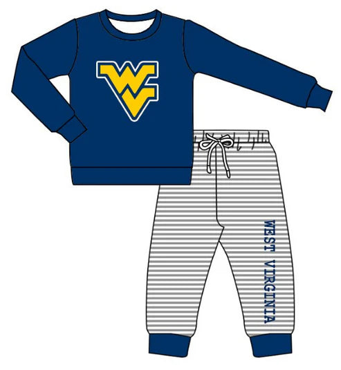 5.13 custom W V team long sleeve pants outfit for baby boys clothes