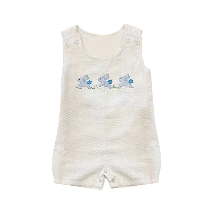 11.25 MOQ:5pcs SR3610 pre-order baby boy clothes rabbit boy easter summer romper