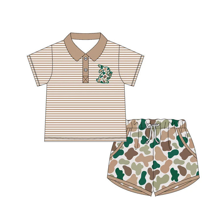 11.19 MOQ:5pcs BSSO1675 pre-order baby boy clothes rabbit toddler boy easter summer outfit