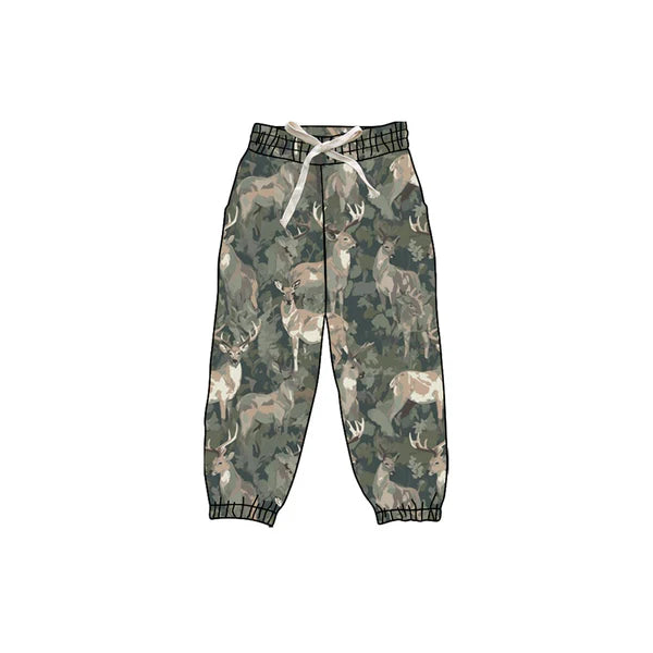 8.28 P0834 Baby Girls Olive Deer Camo Yoga Jogger Bottom Preorder