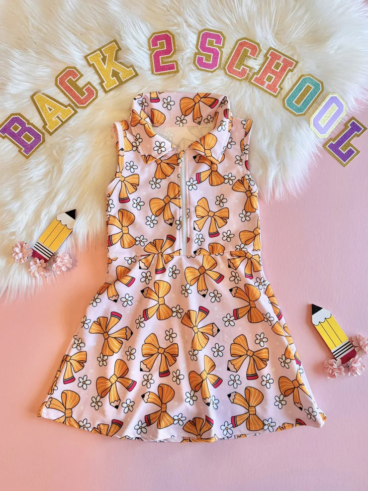11.6 MOQ:5pcs GSD3037 pre-order toddler clothes pencil girl back to school yoga summer dress