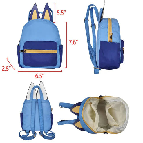3.17 BA0281 Baby Kids Cute Blue Dog Ears Backpacks Bag