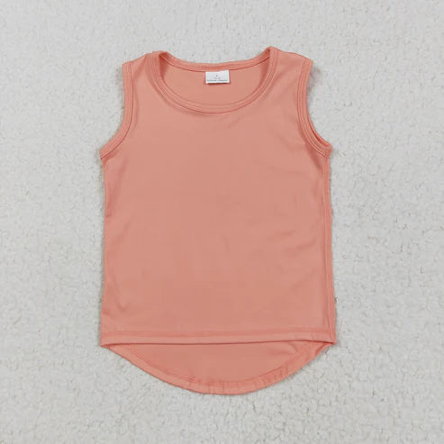 6.2 GT0984 Baby Girls Peach Sleeveless Vests Top