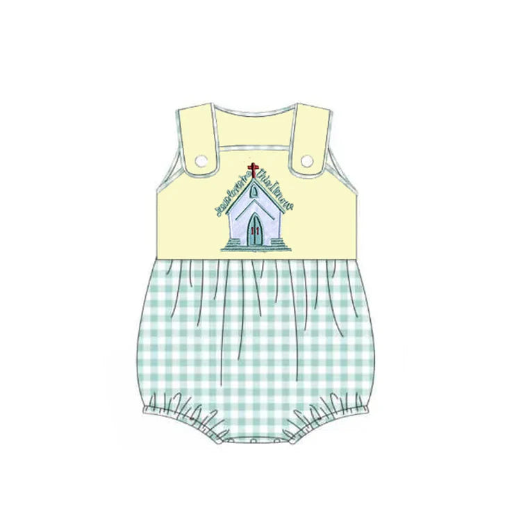 12.5 MOQ:5pcs SR3703 pre-order baby boy clothes cross print boy easter summer bubble