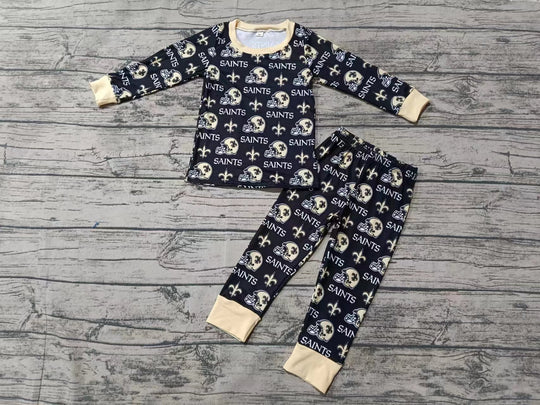 12.17 Custom order MOQ:3pcs each design baby boy clothes state boy pajamas set 2