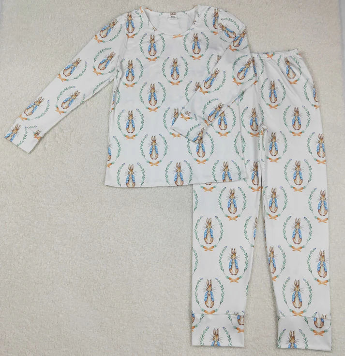L-3.8 GLP2219 Adult Women Easter Bunny Carrots Tops Pants Pajamas