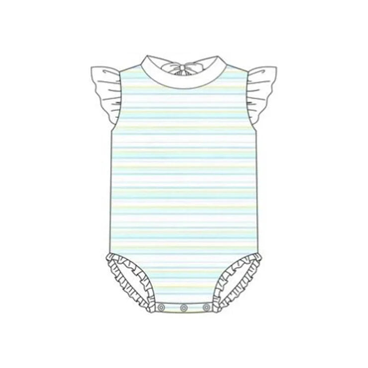 12.5 MOQ:5pcs S0651 pre-order baby girl clothes blue girl summer swimsuit beach wear