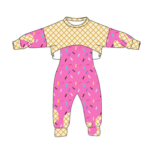 8.11 Custom Moq 5 Baby Girls Long Sleeves Drip Shirt Top Jumpsuit 2 Piece Team Clothes Sets
