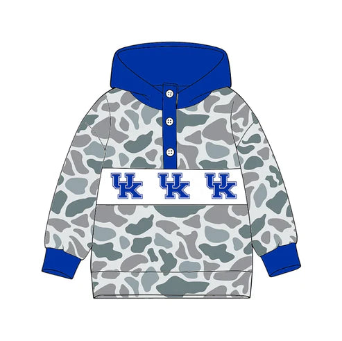 10.14 Custom Moq 8 Baby Boys Long Sleeves Camo UK Team Hoodies Top