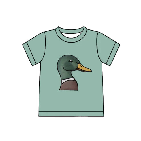11.4 BT1486 Baby Boys Short Sleeve Green Ducks Hunting T-shirts Top Preorder