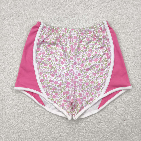 5.9 SS0523 Baby Girls Pink Floral Strawberry Shorts Bottoms
