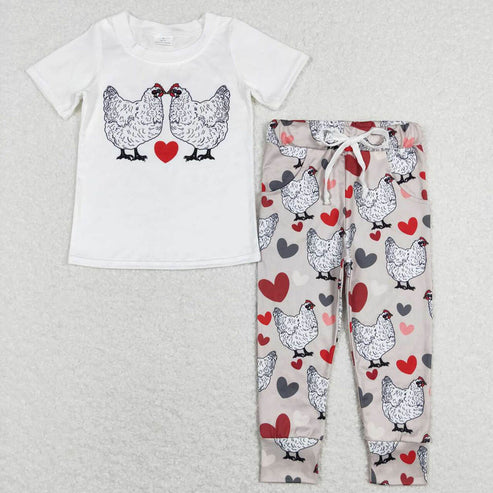 9.15 BSPO0221 Love Chick Light Gray Short Sleeve Pants Suit