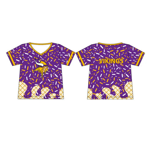 6.9 Custom Moq 3 Baby Boys Vikings Team drips Tee Shirts Tops
