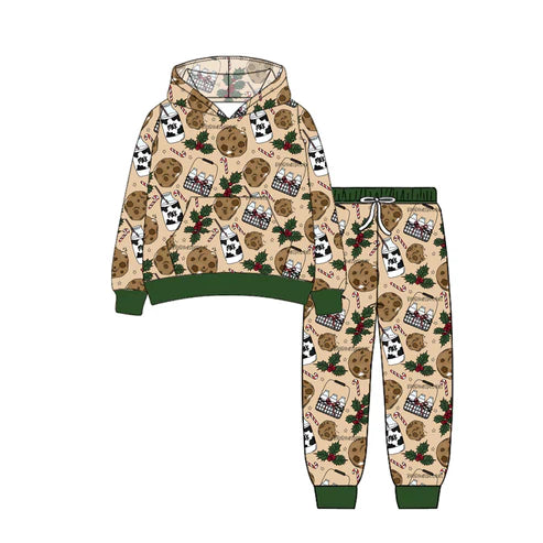 6.28 NO MOQ sales BLP1156 Pre-order baby boys clothes Christmas hooded long sleeve pants sets-