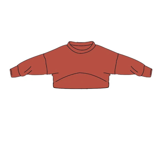 12.11 MOQ:5pcs GT1558 pre-order baby girl clothes brown print girl winter top