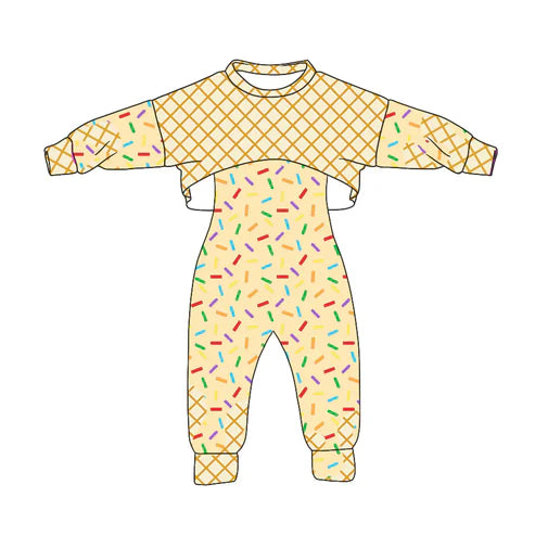 8.11 Custom Moq 5 Baby Girls Long Sleeves Drip Shirt Top Jumpsuit 2 Piece Team Clothes Sets