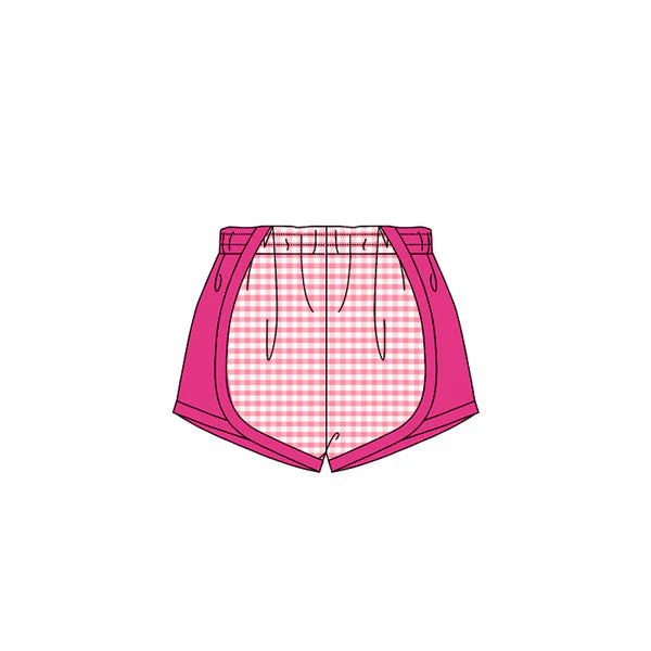 3.27 SS0497 Baby Girls Hot Pink Plaid Shorts Bottoms Preorder