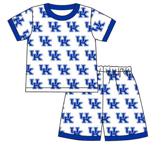 5.13 Boys team custom blue short-sleeved shorts set