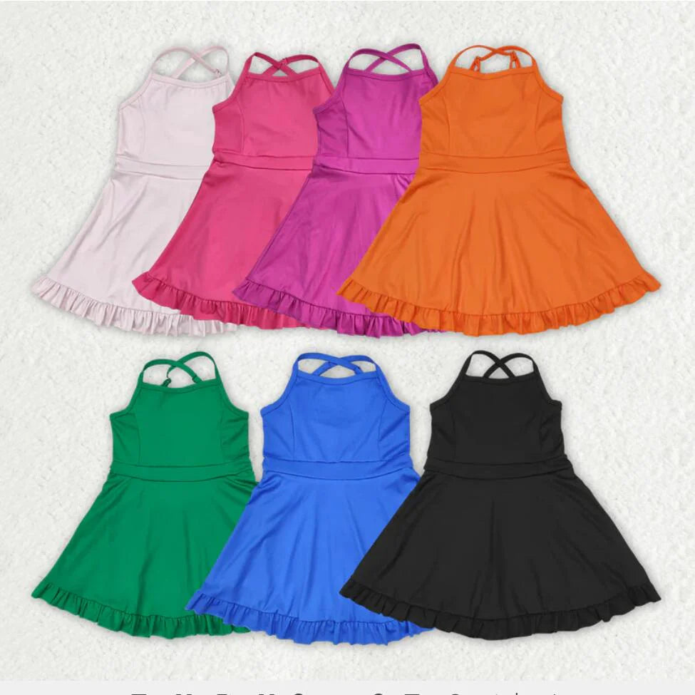 L-3.6 Baby Girls Sibling Knit Knee Length Active Wear Athletic Dresses